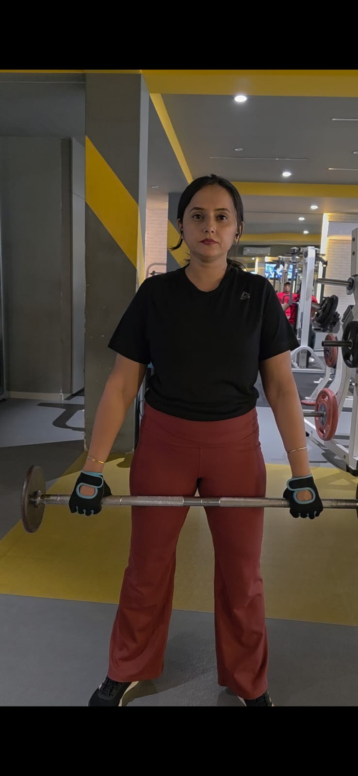 Strength training session at the gym